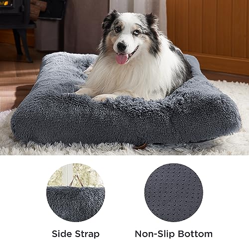 Bedsure Hundebett für große Hunde – Waschbares Hundekissen in Grau