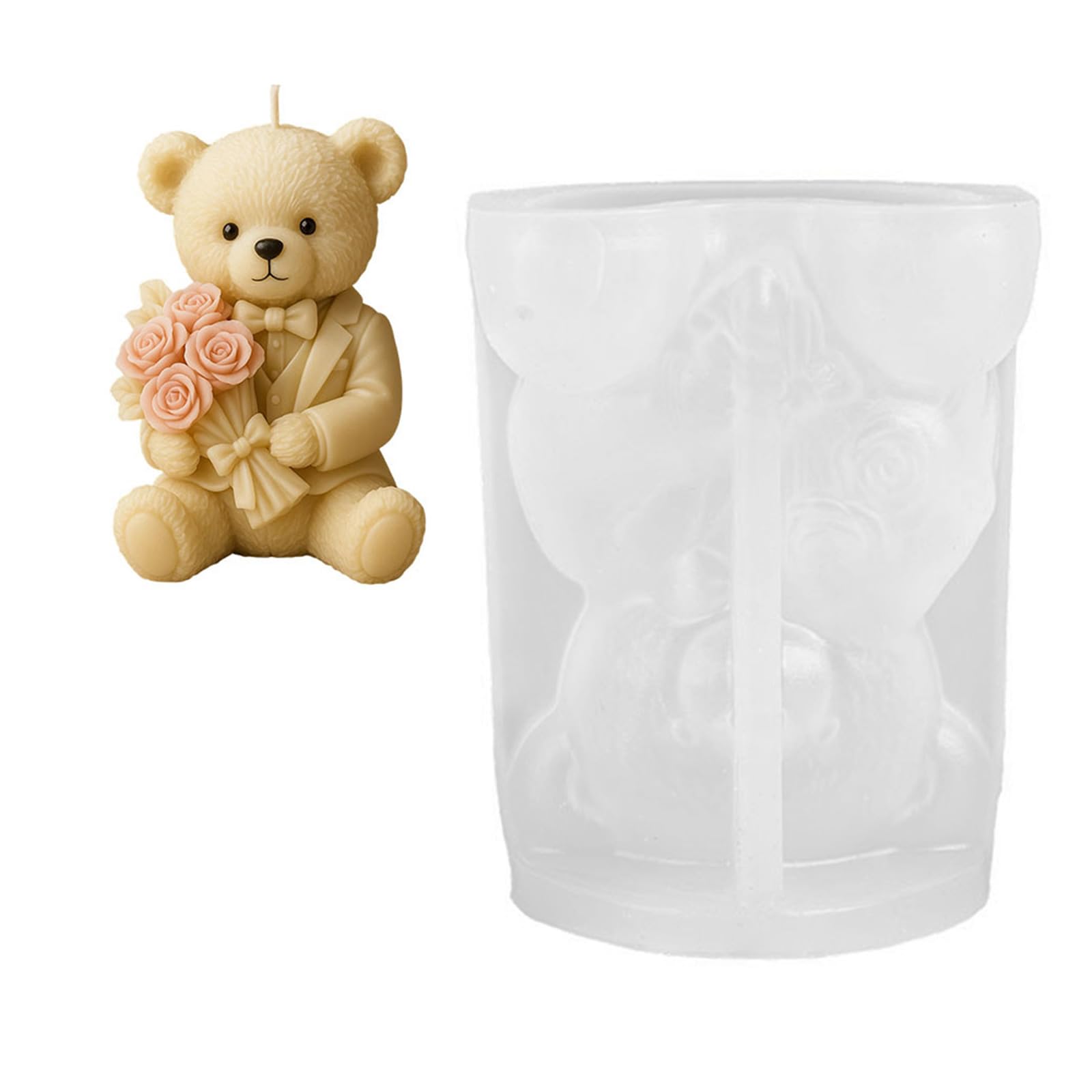 CAZSTYK Multipurpose Silicone for Soap Chocolate Making Balloon Bear Shape Sturdy and Flexible Ideal for Projects Detailed Balloon Bear Silicone Mold
