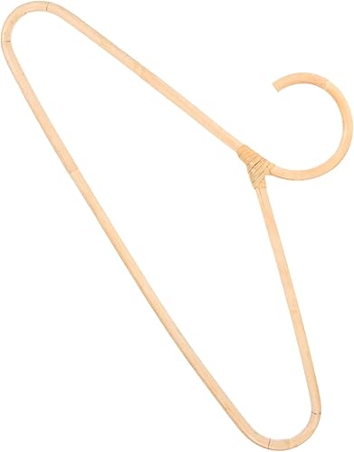 Uonlytech Percha de ropa de ratán para niños, percha de madera, colgador de vestido, colgador de trajes, perchas resistentes al viento, colgador de