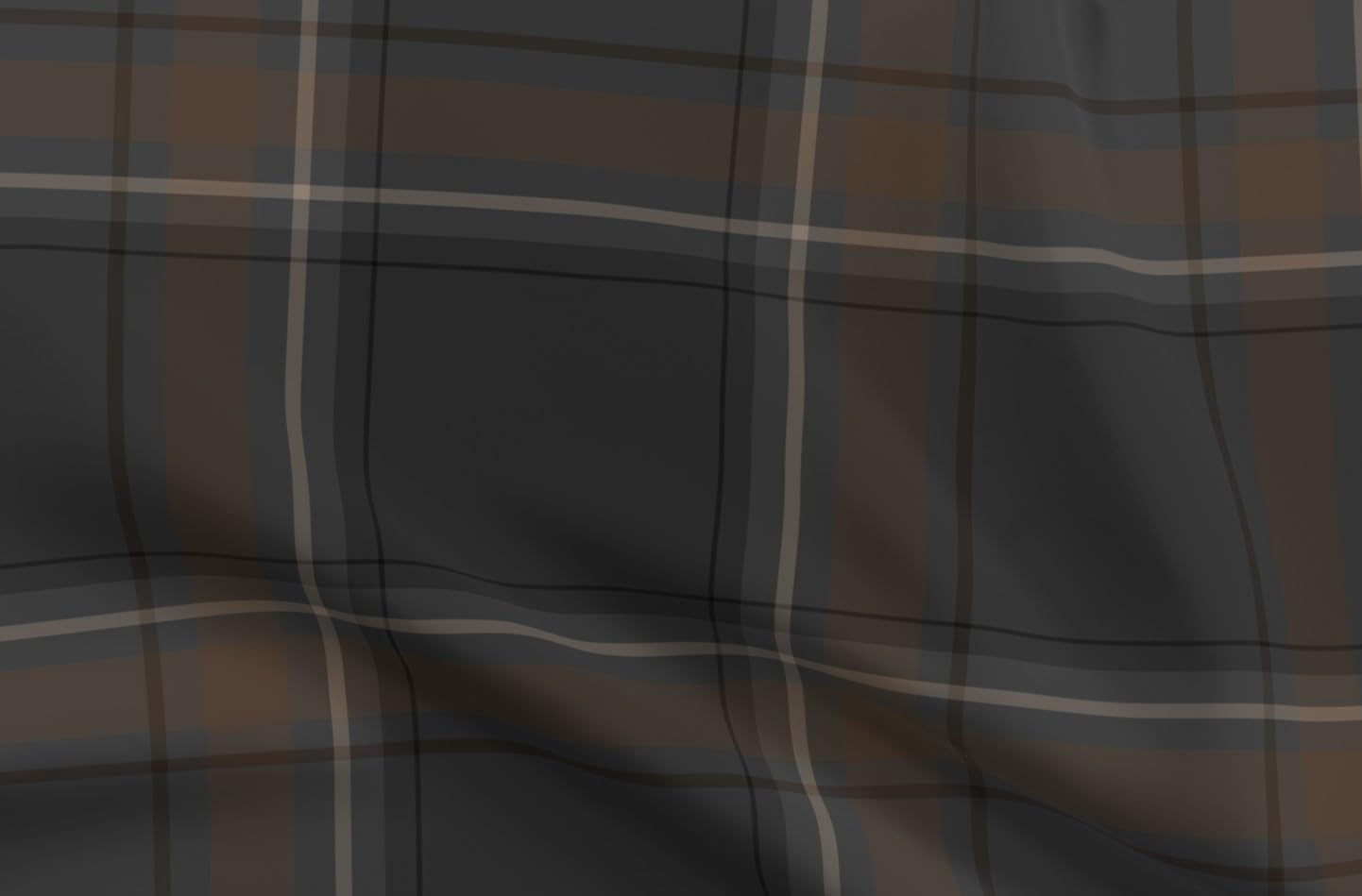 Spoonflower Fabric - Vintage Brown Plaid Retro Grey Librarian Witchy Grey Tartan Brown Printed on Petal Cotton Fabric Fat Quarter - Sewing Quilting Apparel Crafts Decor