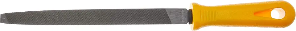 Tramontina, Lima para Enxada 8, Corpo em Aço Alto Carbono, Cabo Injetado, Denteado Tipo Murço Simples, Amarelo
