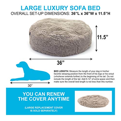 Sport Pet Luxury Waterproof Pet Bed, Soft Fleece Pet Blanket, Replacement Covers, Machine Washable, Large, Gray #TOP7