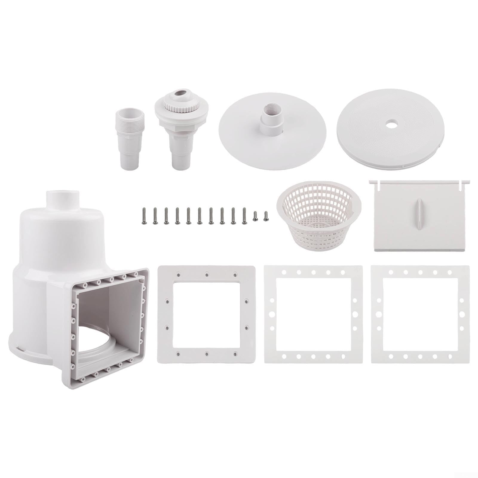 SP1091LX Kit skimmer mural compatible avec piscines hors sol avec montage traversant et élimination efficace des contaminants