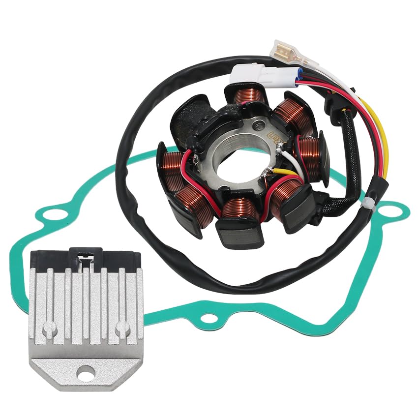 Stator Coil Rectifier Stator Gasket for KTM 250 400 450 520 525 540 Stator Coil Rectifier Stator Gasket Stator Coil OEM 59039104000 59039104200 Rectifier OEM 50311034000 Stator Gasket OEM 59030040000