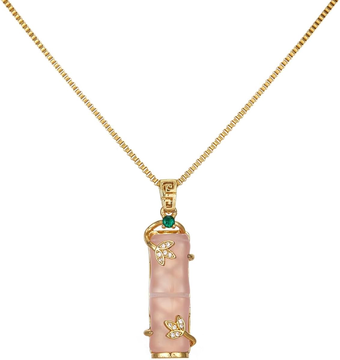 Jade Necklace for Women Jade Jewelry for Women Jade Crystal Necklace 18K Gold Plated Jade Pendants for Women