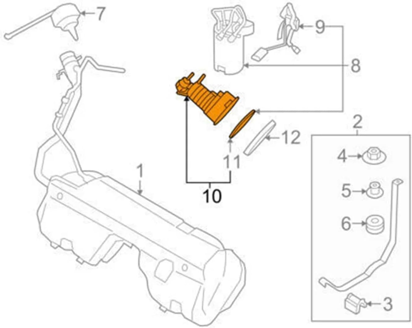 Car Fuel Filter Pressure Regulator Repair 16117313794 Compatible With BMW Z4 E89 N20 N54 2009-2015 in Tank Fuel Pump Module