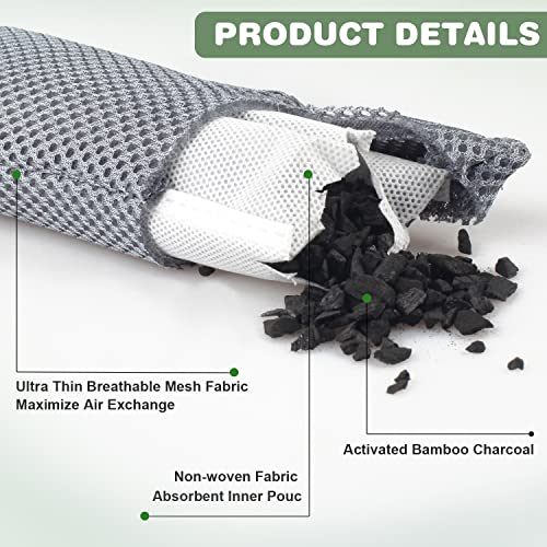 12 Pack Charcoal Shoe Deodorizer Bags inserts, Shoe Odor Eliminator,Drawer Deodorizers, Activated Charcoal Odor Absorber for Gym Bag, Car, Pet, Closet - Thumbnail 4