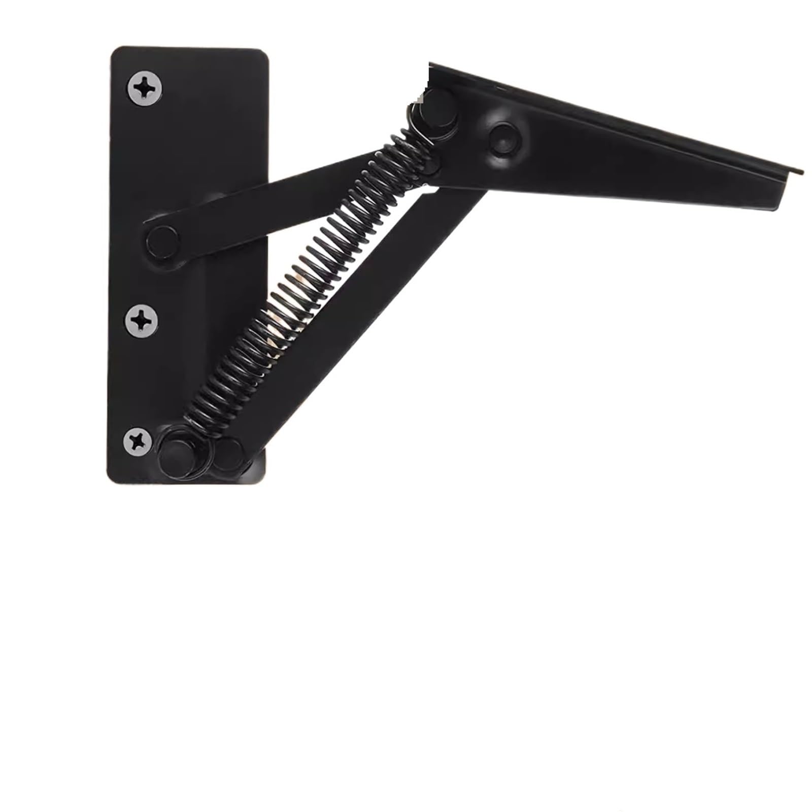 Kdhcvkz Black 1Pair Foldable Lifting Spring Hinge Cabinet Hinge(Black)