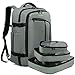 BANGE Travel Overnight Backpack,40-Liter FAA Flight Approved Weekender Bag Carry on Backpack GREEN (Backpack with 3 Cubes)