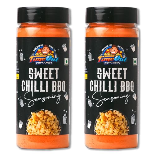 Image of Time Out Popcorn Sweet Chilli BBQ Seasoning, Multi-Purpose Powder, Popcorn and Snacks Flavoring,Pack of 2, 100g Each