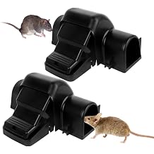 2 Pack Rat Traps That Kill Instantly, Reusable Rat Trap, Humane Rat and Mouse Traps for Indoors and Outdoor Use, Highly Sensitive Mice Traps and Rat Killer, Child and Pet Friendly