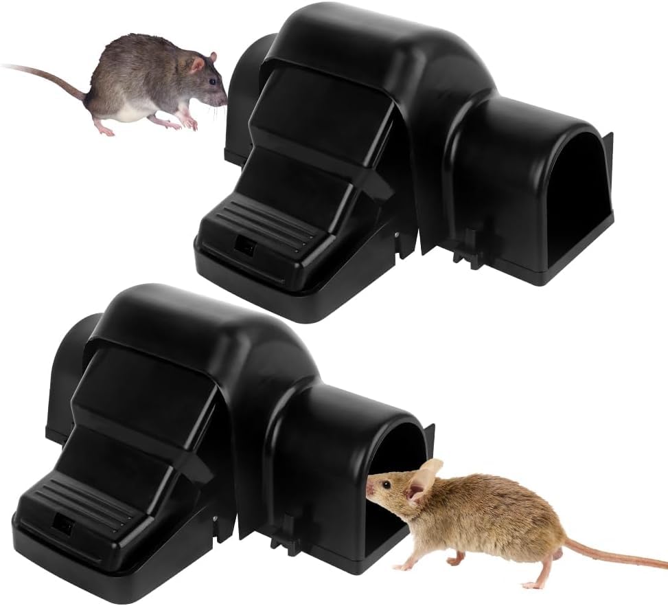 2 Pack Rat Traps That Kill Instantly, Reusable Rat Trap, Humane Rat and Mouse Traps for Indoors and Outdoor Use, Highly Sensitive Mice Traps and Rat Killer, Child and Pet Friendly-image-22