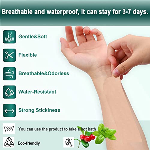 Tattoo Cover Up Tape, Cover Up Sticker Pads Patches Sheets, Scar Concealing Tape, Ultra Thin Nude Concealing Patch, Waterproof, Flaw Concealing Tape For Tattoos, Birthmarks, Black Spots, Scars, Vitiligo .【Please Watch The Video】(Brown) #TOP3