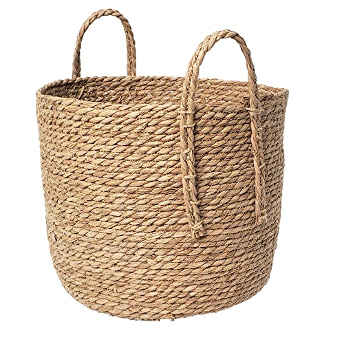 Simple Elements Woven Rattan Storage Basket – Decorative Storage basket