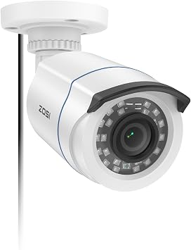 ZOSI 2MP 1080p HD Security Camera Outdoor, Hybrid 4-in-1 CVI/TVI/AHD/CVBS