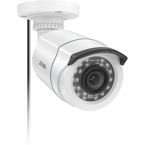 ZOSI 2MP 1080p HD Security Camera Outdoor, Hybrid 4-in-1 CVI/TVI/AHD/CVBS