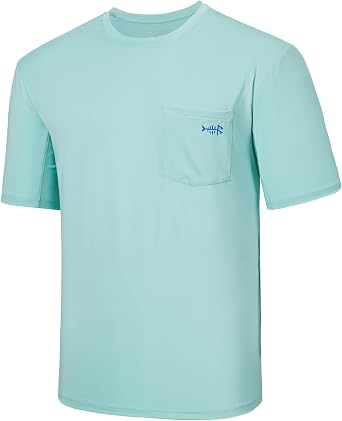 BASSDASH Mens UPF 50+ Performance Short Sleeve Pocket T-Shirt UV Sun Protection Fishing Hiking Kayaking Sports Shirts