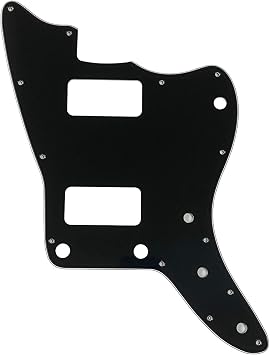 Electric Guitar Pickguard for Fender US Jazzmaster TV Jones No Rhythm Control Style 3 Ply Black