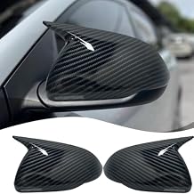 MUXEE Side Mirror Cover,for Kia Rio 2018 2019 2020 2021 2022 2023,2PCS Horned Turn Signal housing Cover Sets car Accessories -Carbon FiberWithout Turn Signal Cutout
