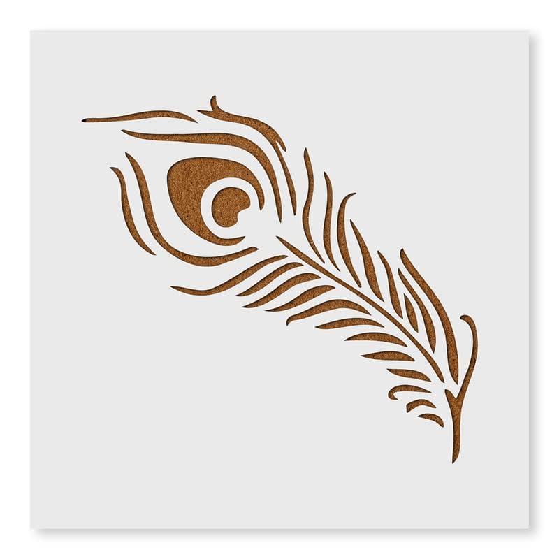 Rani Pari Peacock Feather Design Craft Stencils for Wall Painting Big Size 12x12 inch Reusable Stencil for Painting, Fabric, Glass, Wall Painting, and Craft Painting, (B0D83Z4G86) Amazon Price History, Amazon Price Tracker