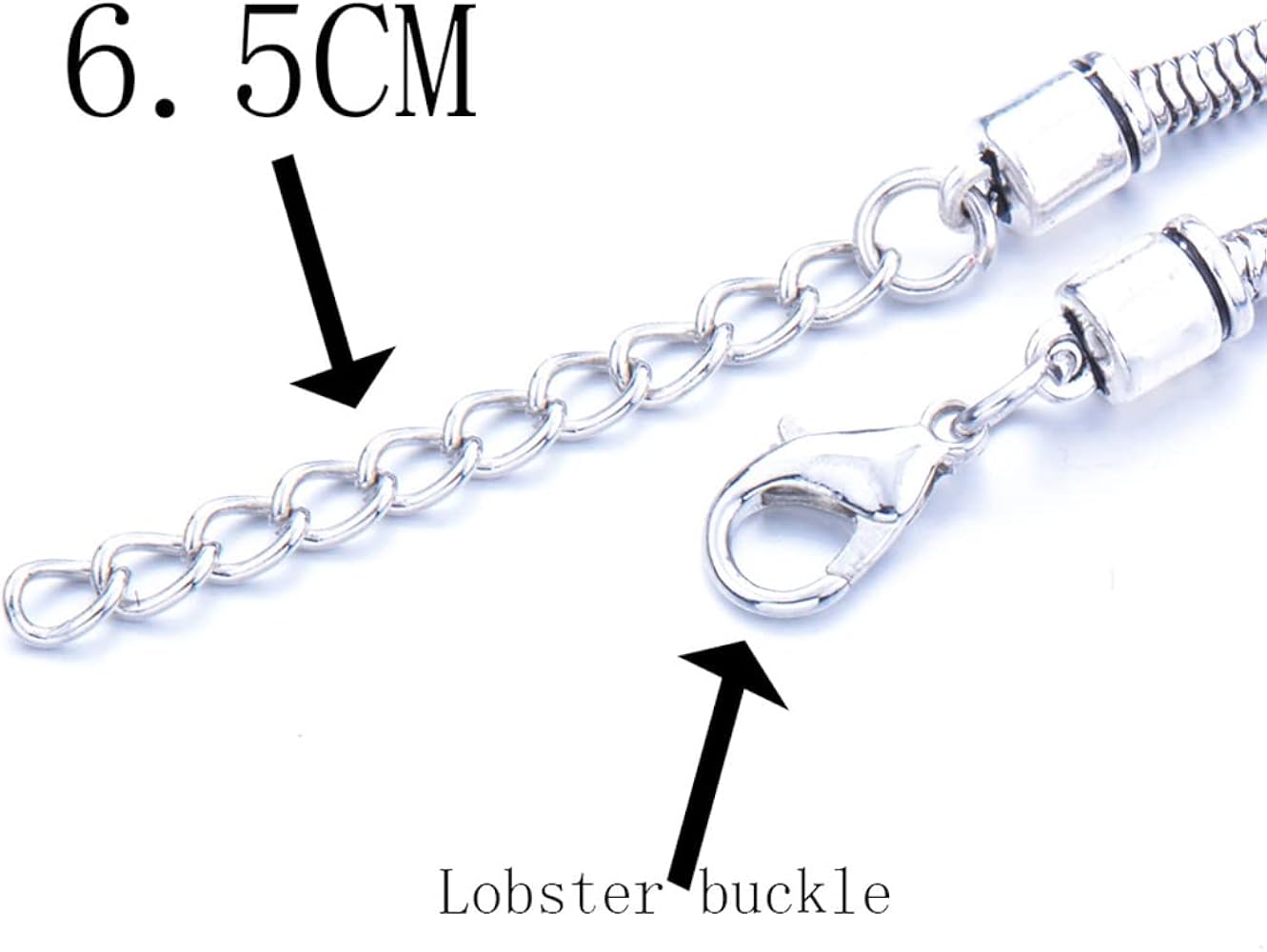 Eleganti bracciali da donna con catena in acciaio inossidabile 201 e perle sintetiche all'ingrosso