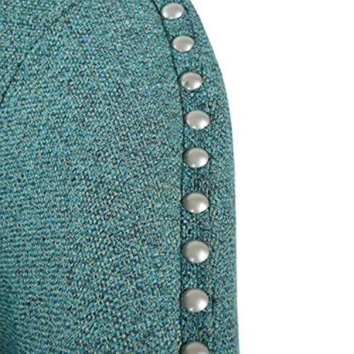 Madison Park Tyler Swivel Chair - Solid Wood, Plywood, Metal Base Accent Armchair Modern Classic Style Family Room Sofa Furniture, 28" Wide, Teal #TOP2