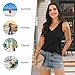 LONGYUAN Womens Tank Tops 2026 Summer Sleeveless V Neck Tunic Top Black Medium