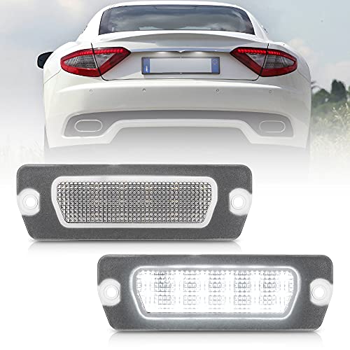 Confezione: 2 pezzi per luci targa a LED Maser.ati Coupé, confezione in scatola di carta, approvato E4