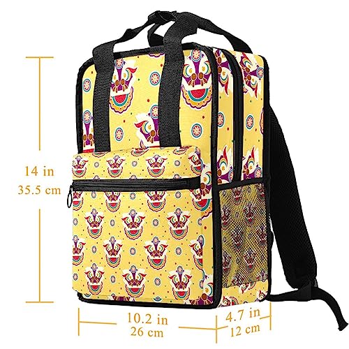 Cartable drôle de danse du lion multicolore pour éviter le mal de dos - 5