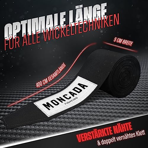 Moncada Fighting® Boxbandagen mit Daumenschlaufe für Boxen, MMA, Kickboxen – Ansicht 5