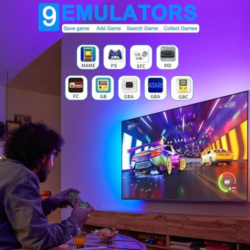 Image of Voila Gamestick GD30 Retro Game Console - 35,000+ Built-in 2D /3D Games, Wireless Controllers, HDMI Output, Linux-Based Plug & Play TV Gaming Stick