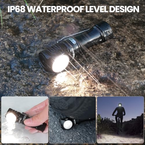 Wurkkos HD10 1200-Lumen Rechargeable Right-Angle Mini Flashlight & Headlamp - image 7
