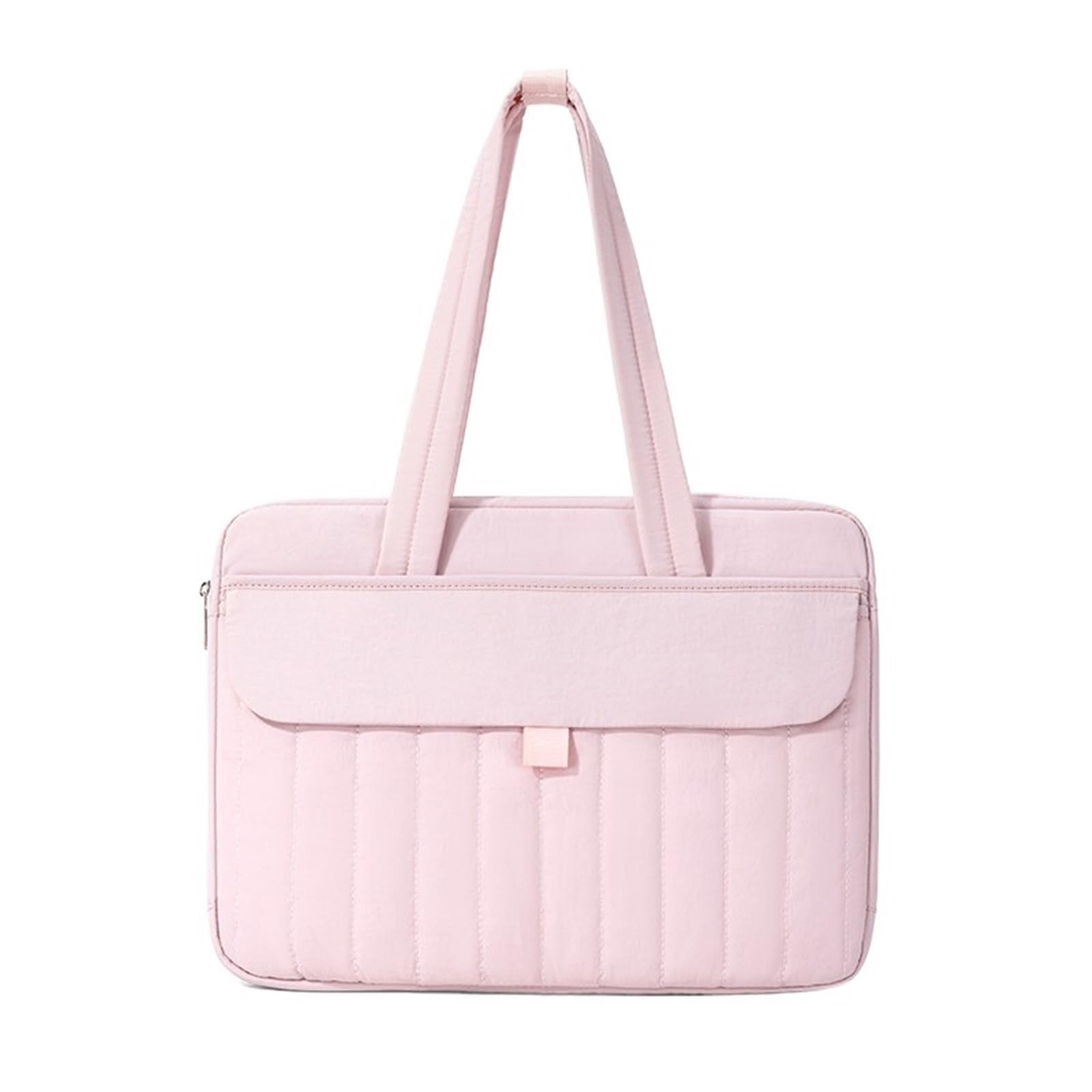 Borsa for laptop minimalista a tracolla Custodia protettiva for tablet di grande capacità da 16 pollici Custodia per PC(Pink)