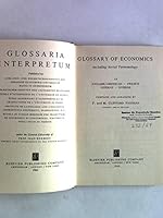 Glossary of Economics (Including Soviet Terminology) in English/American--French--German--Russian B000HZT0TK Book Cover