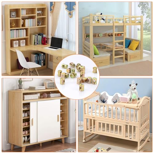 Forhandy 50 Stück Quermutterbolzen M6, Zylindermutter Kohlenstoffstahl Barrel Muttern 11mm 12mm 13mm 15mm 20mm, Schlitz Zylindermuttern für Kinderbetten Stühle Möbelbetten