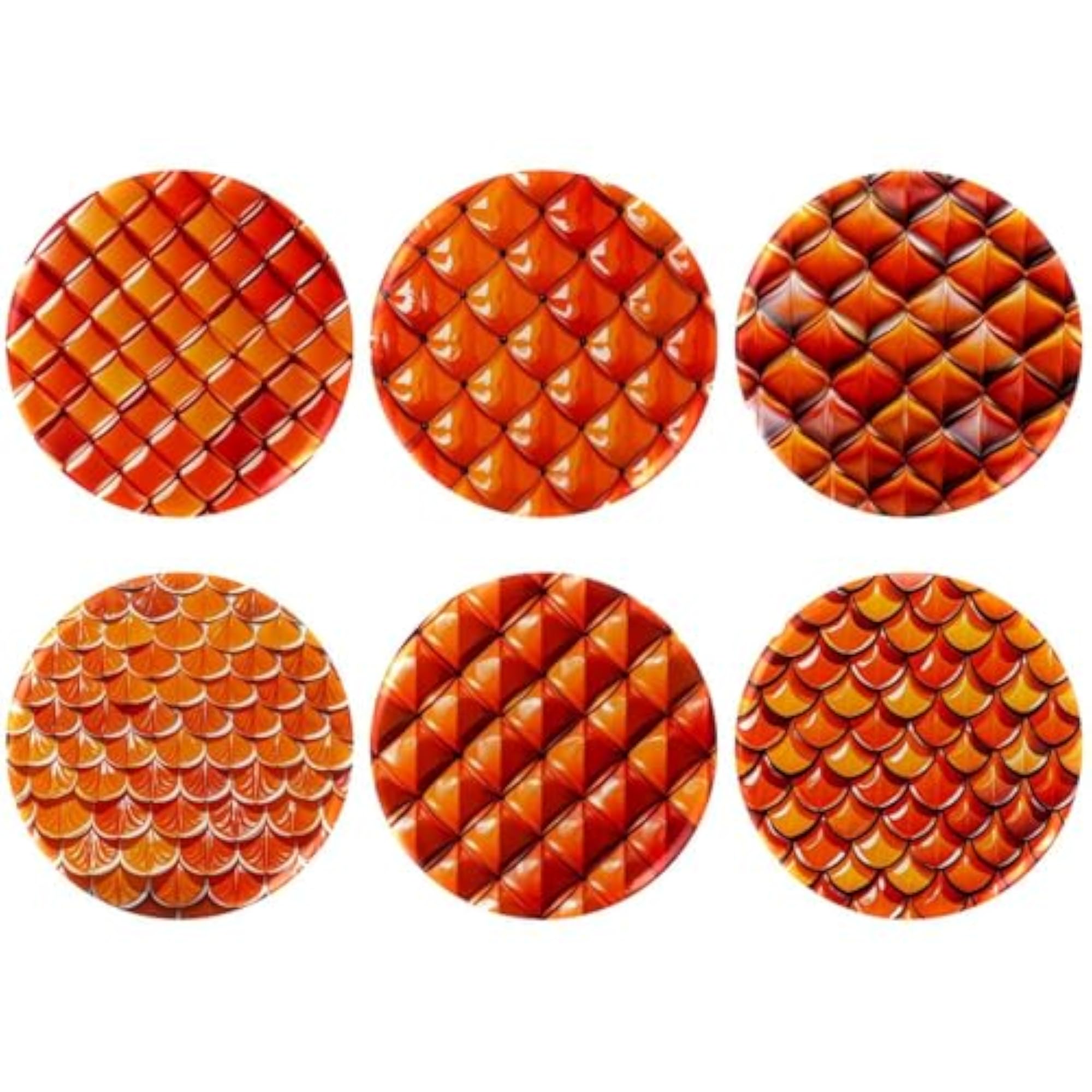 6-Pack Kids' Fashionable Button Pins, Cute Brooches