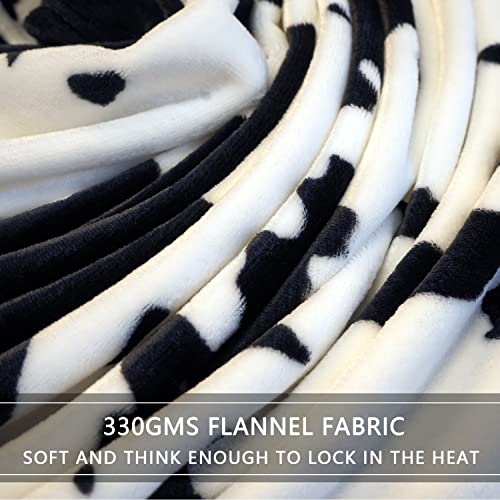 Gugvis Cow Blanket,Cow Print Blanket For Adult,Lightweight Black White Throw Blanket For Couch Sofa Bed Office For All Season, 60"×80" #TOP3