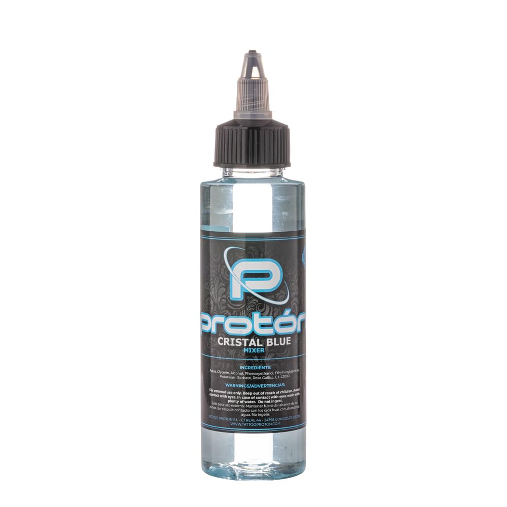 Proton Cristal Blu - Miscelatore - Diluente per Inchiostro per Tatuaggi da 100ml / 3.4oz.