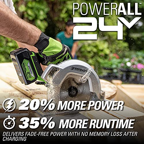 Image of Greenworks 24V Brushless 7-1 /4-inch Circular Saw, Battery and Charger Sold Separately