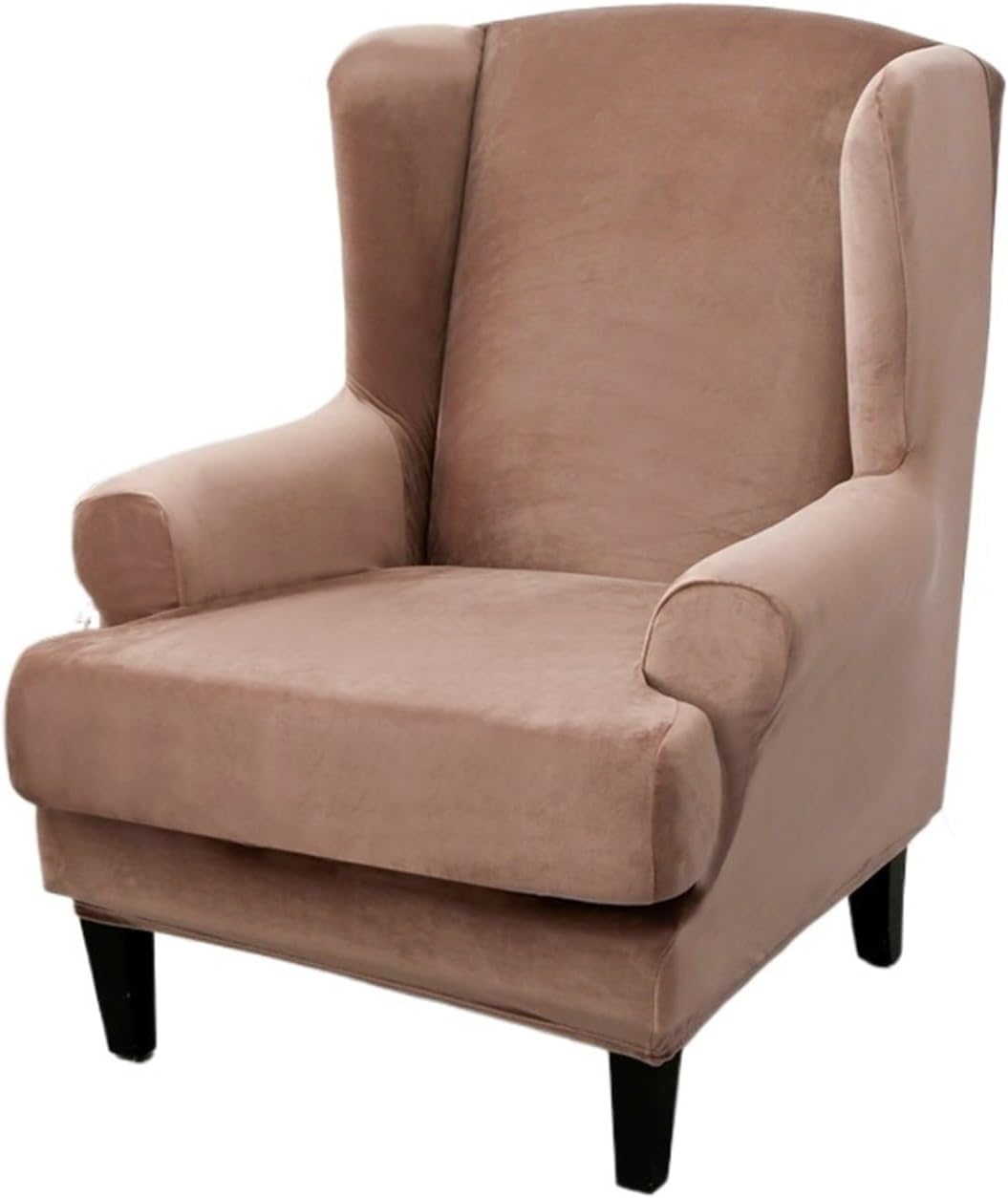 Wing Chair Slipcover Wing Chair Covers Stretch Spandex Wingback Slipcover for Living Room Armchair Protector Soft Sofa Couch Cover Decoration(Pink)