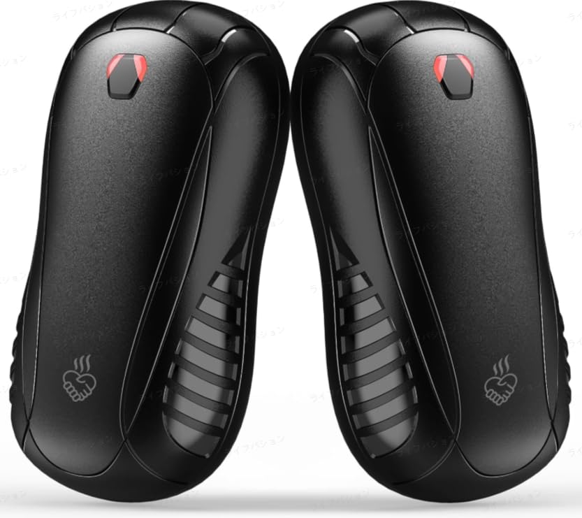 【分離式設計・2個セット】充電式カイロ USB充電式5200 mAh ホッカイロ充電式 コンパクト 両面発熱 3秒急速発熱 3階段温度調節ハンドウォーマー 長時間連続発熱可能 電気あんか かいろ小型超軽量便利繰り返し使える 旅行 アウトドア 防寒グッズ 通勤通学 プレゼント用 (S65, ブラック)