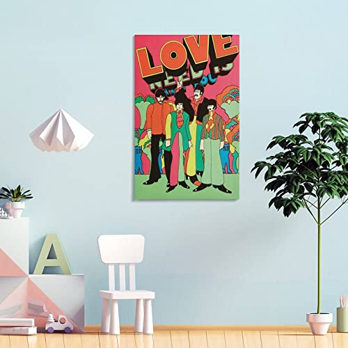 JABURU Poster décoratif sur toile pour chambre à coucher Motif groupe Beatles 50 x 75 cm - Les Beatles, Paul McCartney, John Lennon, RIngo Starr, George Harrison JABURU Poster décoratif sur toile pour chambre à coucher Motif groupe Beatles 50 x 75 cm – Image 5