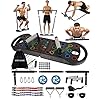 HOTWAVE Portable Exercise Equipment with 16 Gym Accessories,20 in 1 Push Up Board Fitness,Resistance Bands with Ab Roller Wheel,at Home Workout for Men
