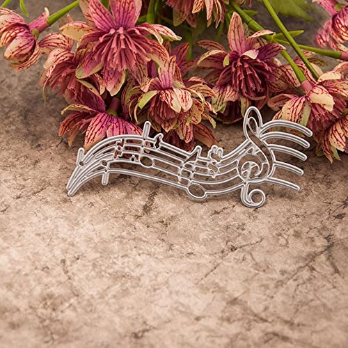 ZbFwmx Cutting Dies Music Dies Handmade DIY Paper Art Cards Album Decoration Stencils Template Embossing for Card Scrapbooking Craft (Musical Notes)