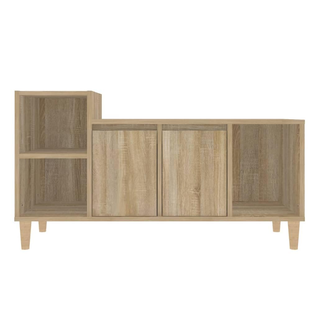 vidaXL Meuble TV, Armoire de Télévision avec Compartiments et Portes, Meuble de Télé avec Rangement Salle de Séjour, Moderne, Chêne Sonoma Bois d'Ingénierie