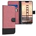 Produktbild kwmobile Hülle kompatibel mit Google Pixel 3 XL - Kunstleder Wallet Case mit Kartenfächern Stand in Altrosa Schwarz