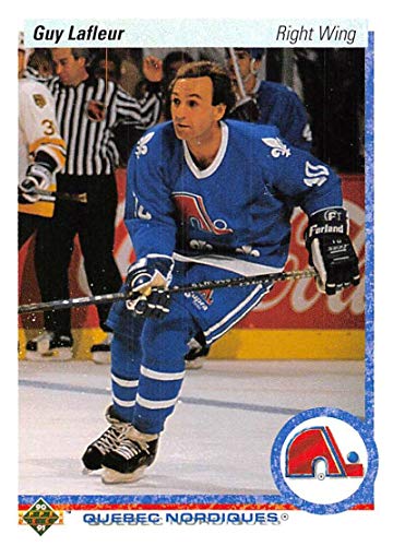 1990-91 Upper Deck Hockey 90-91 Hockey Hologram #162 Guy Lafleur Quebec Nordiques Official NHL Trading Card From The Premier Edition of UD Hockey