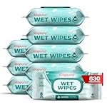 Wet Wipes (630 Wipes) Hypoallergenic Wet Wipes | pH-Balanced, Alcohol-Free & Unscented | Safe for Newborns, Adults, and Pets | Gentle Care for Diapers, and Makeup Removal 9 Flip Top Packs