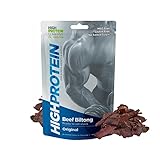 High Protein - Original Biltong, 600g Pack of 12 x 50g High Protein, low fat, Thin Tender Slices of authentic Beef Biltong, beef Jerky, Gluten & MSG Free, Convenient Snack