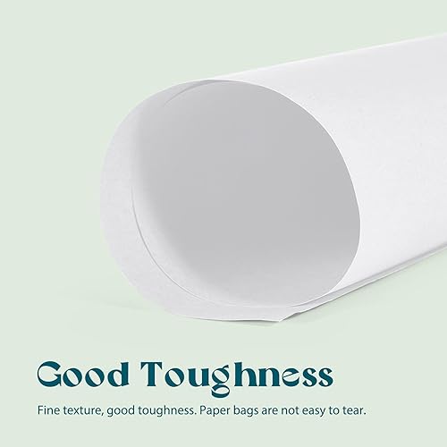 Miniatura 8 de MESHA Bolsas de papel de regalo, 20 unidades, 5.25 x 3.75 x 8 pulgadas, color blanco, pequeñas bolsas de papel kraft para compras, a granel,